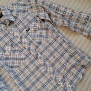 Wrangler Men's Multicolor Plaid Button Down Shirt S